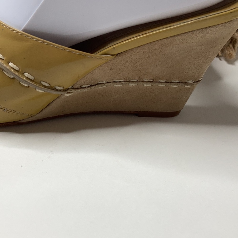 Cole Haan Patten Leather Wedge Sandals Sz: 10.5B - Picture 7 of 11